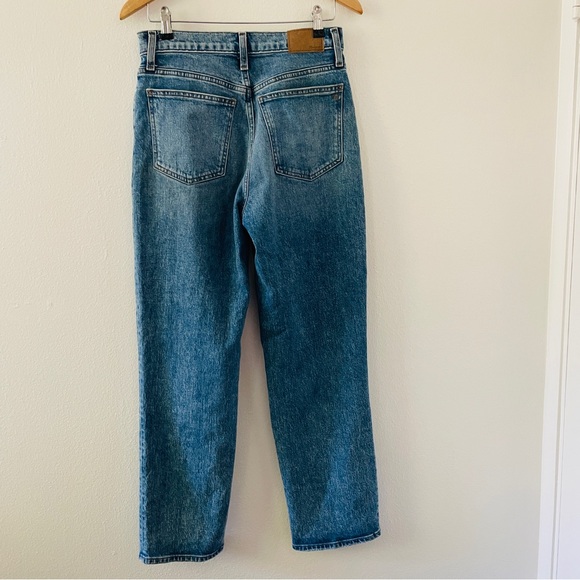 Madewell The Perfect Vintage Straight Jean in Kingsbury Wash Knee Rip Edition - Picture 7 of 7